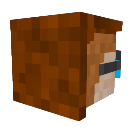 Eshgazza Minecraft avatar head, 3D render