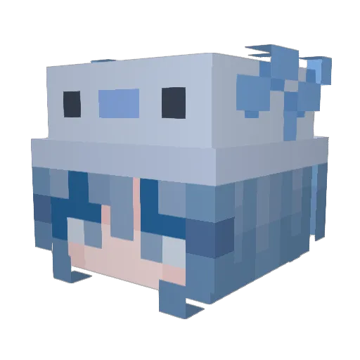 Eshiyi_ Minecraft avatar head, 3D render