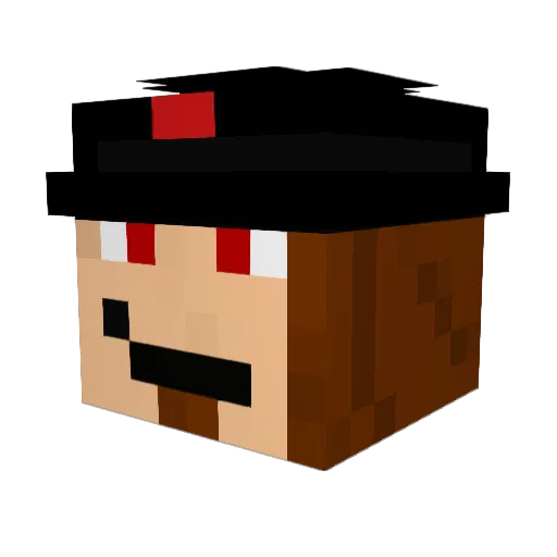 Eshkova Minecraft avatar head, 3D render