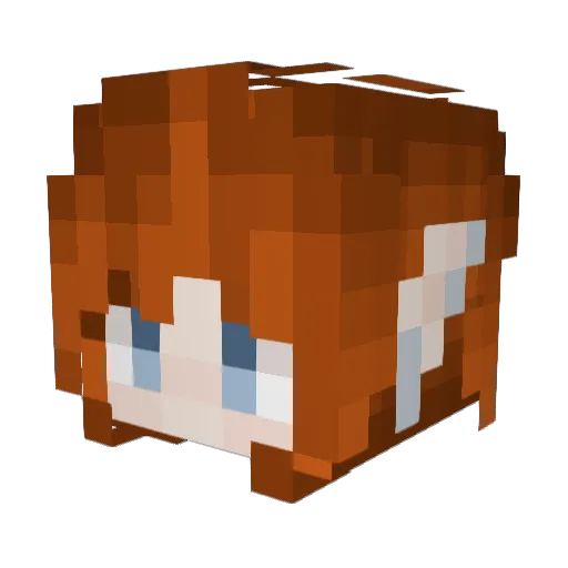 Eshlei Minecraft avatar head, 3D render