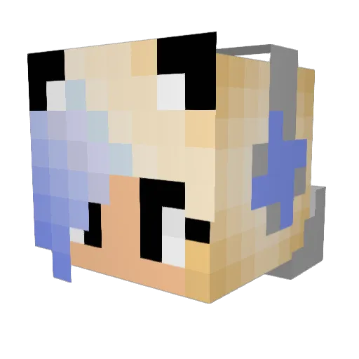 Eshling Minecraft avatar head, 3D render