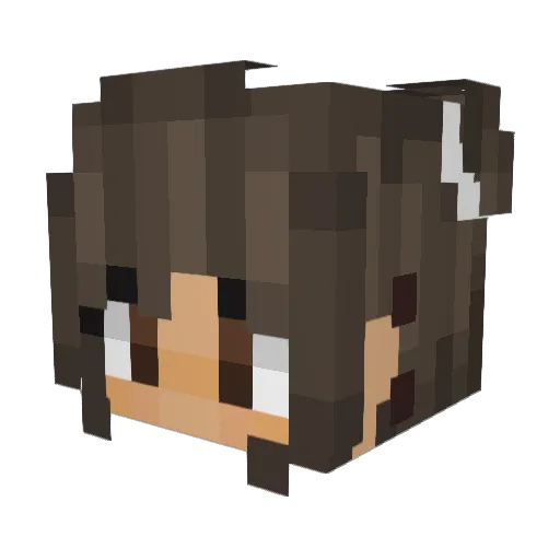 EshmaEll Minecraft avatar head, 3D render