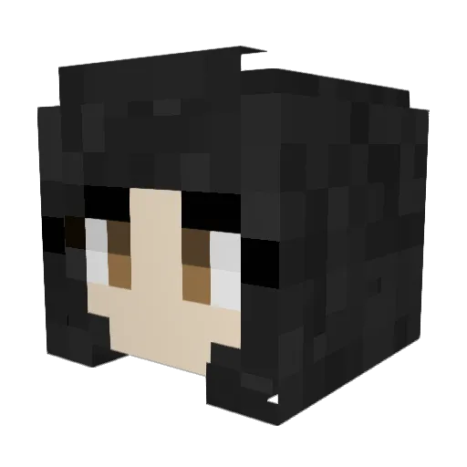 Eshonnai Minecraft avatar head, 3D render