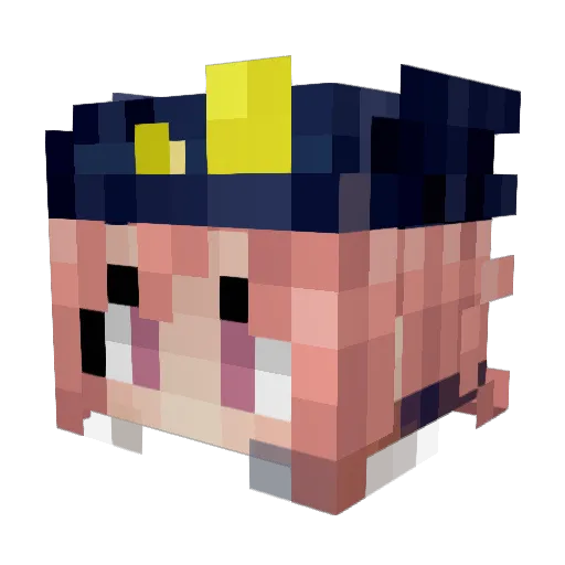 Esidisii Minecraft avatar head, 3D render