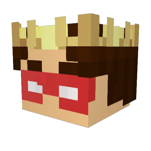 Eskarmander Minecraft avatar head, 3D render