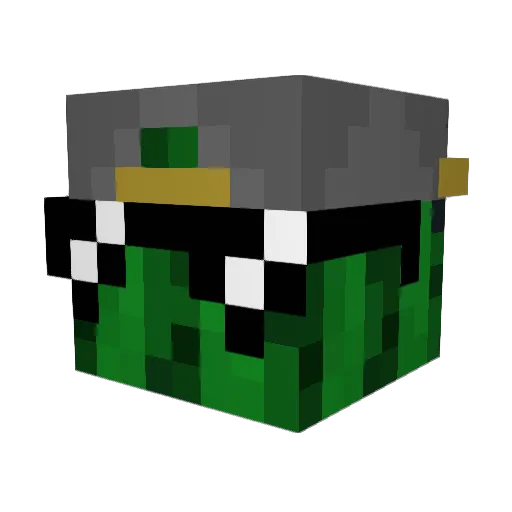 Eskibot Minecraft avatar head, 3D render