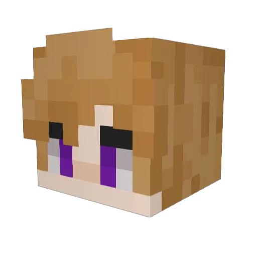 Eskija Minecraft avatar head, 3D render