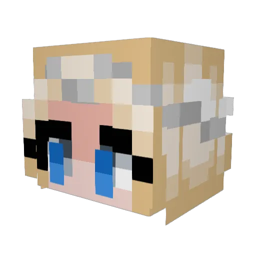 Eskimodo Minecraft avatar head, 3D render