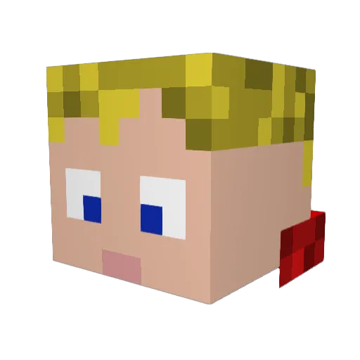 EskkiYO Minecraft avatar head, 3D render