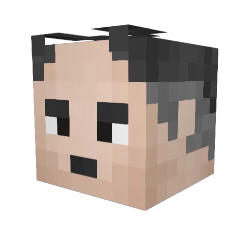 Eskorpyo Minecraft avatar head, 3D render