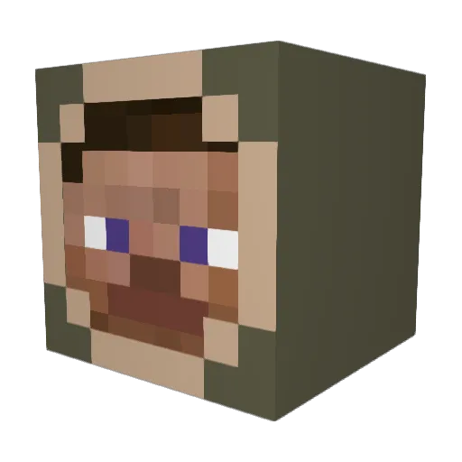 Eskuhbro Minecraft avatar head, 3D render