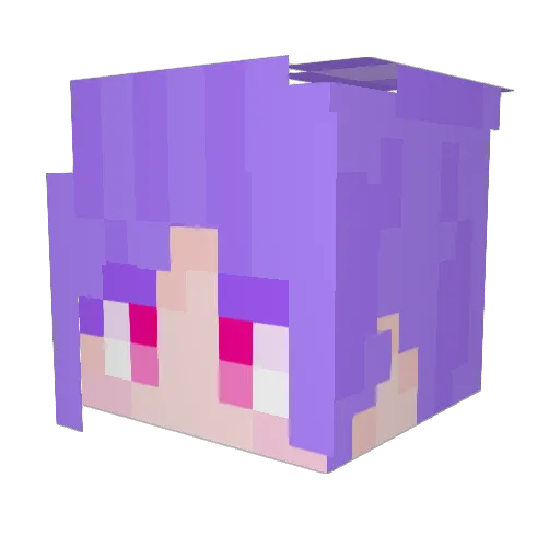Eslari Minecraft avatar head, 3D render