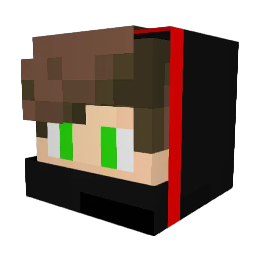 Eslendix Minecraft avatar head, 3D render