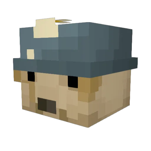 Esliberto Minecraft avatar head, 3D render