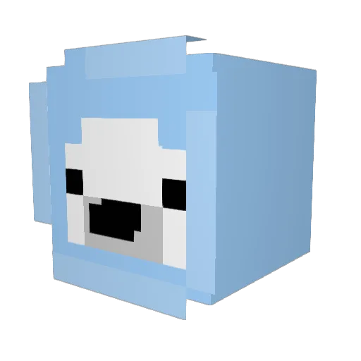 Eslikfaun Minecraft avatar head, 3D render