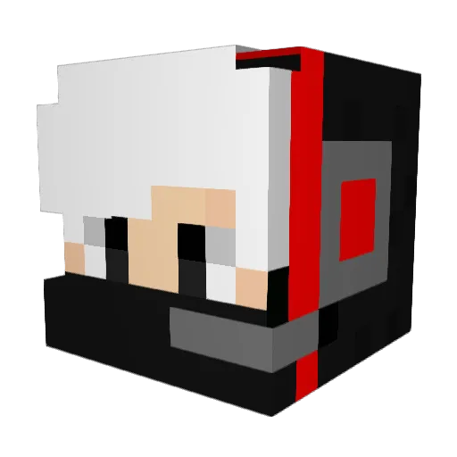 Eslira Minecraft avatar head, 3D render