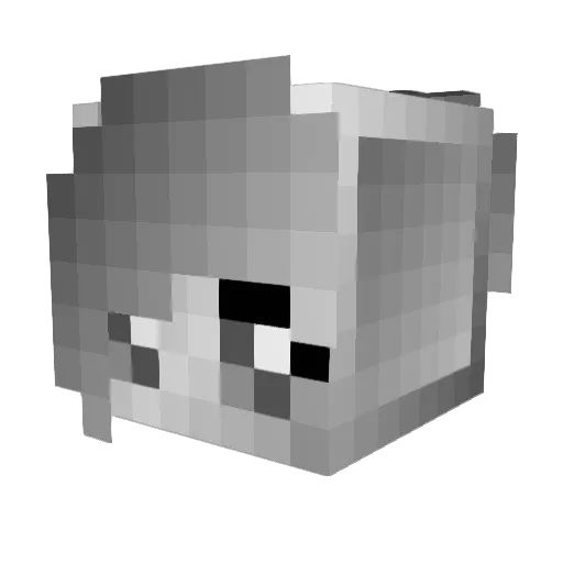 EsmeAms Minecraft avatar head, 3D render