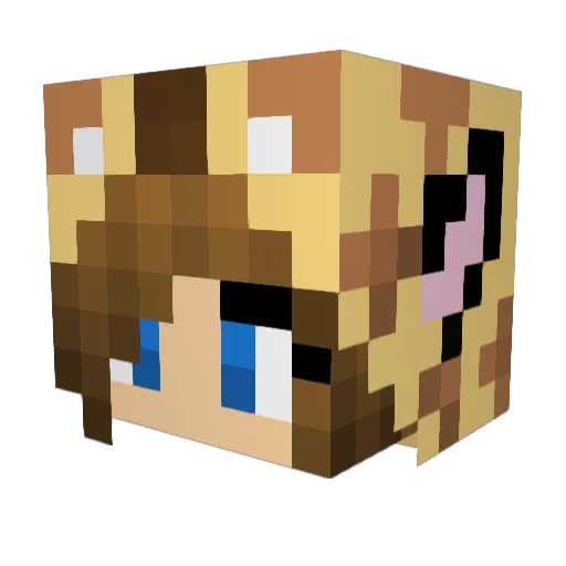 EsmeeWC Minecraft avatar head, 3D render