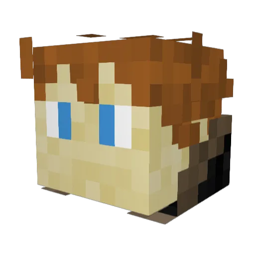 Esmite Minecraft avatar head, 3D render