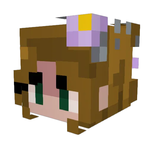 Esnaaa Minecraft avatar head, 3D render