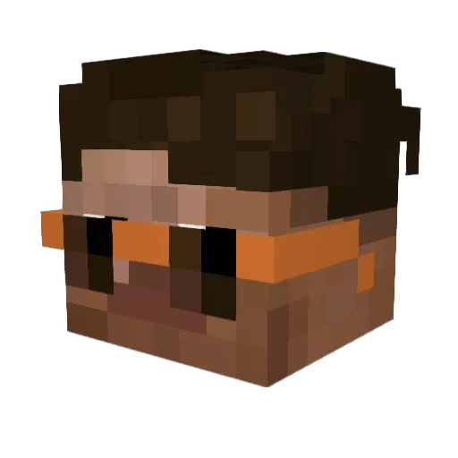 Esoog Minecraft avatar head, 3D render