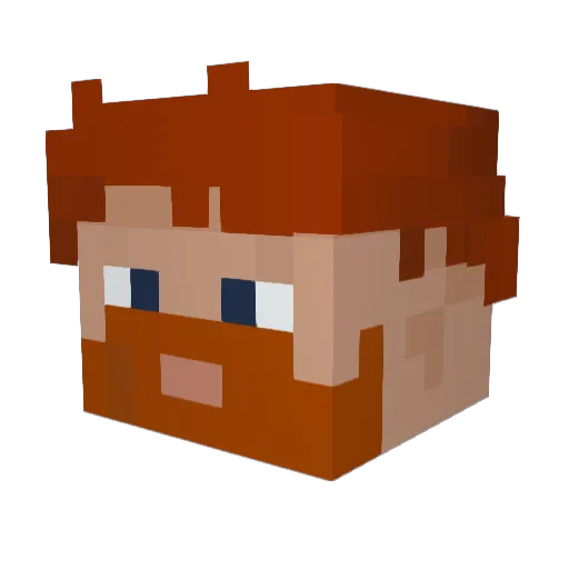 Espadonx Minecraft avatar head, 3D render