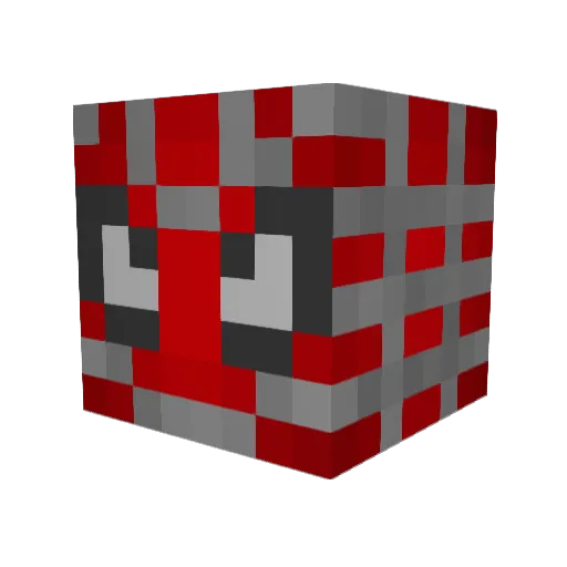Espalda Minecraft avatar head, 3D render