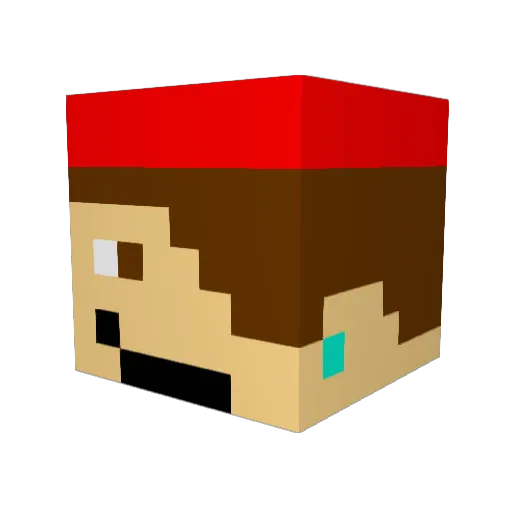 Espana74 Minecraft avatar head, 3D render