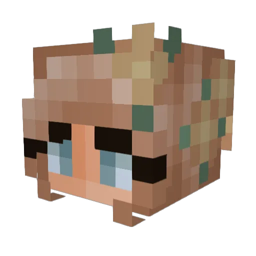 Esparkles Minecraft avatar head, 3D render