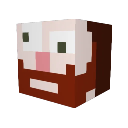 Espaul Minecraft avatar head, 3D render