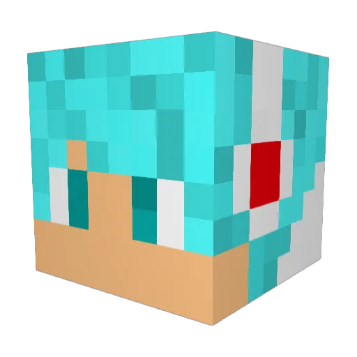 EspecialNoob156 Minecraft avatar head, 3D render