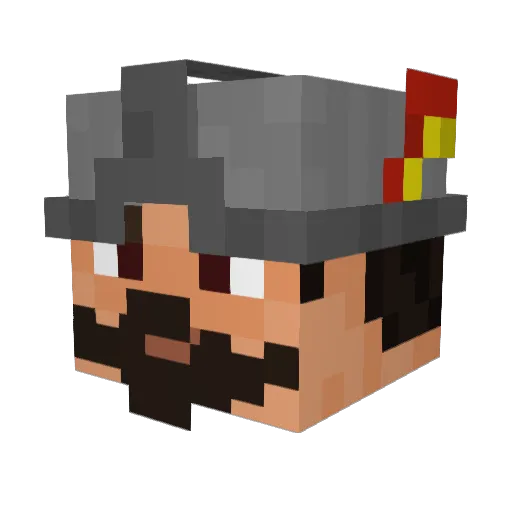 Espectro121 Minecraft avatar head, 3D render