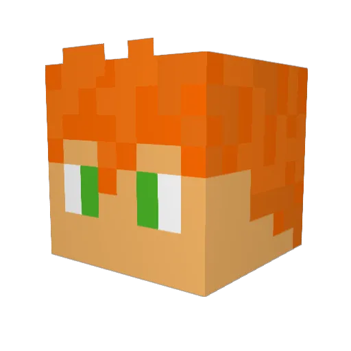Espelet Minecraft avatar head, 3D render