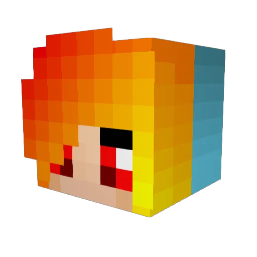 Esperanca Minecraft avatar head, 3D render