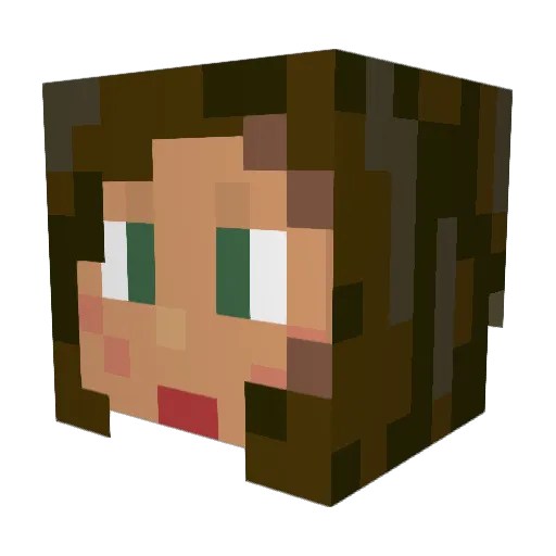Esperantoni Minecraft avatar head, 3D render