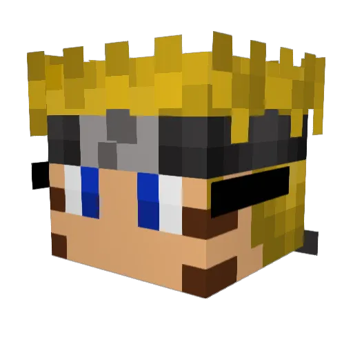Esperowy Minecraft avatar head, 3D render