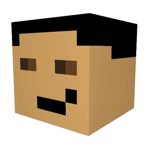 Espidd Minecraft avatar head, 3D render