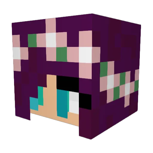 Espiro Minecraft avatar head, 3D render