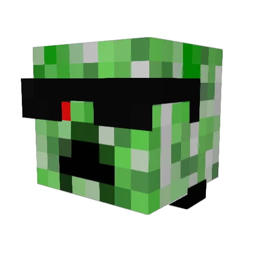 Espirulet Minecraft avatar head, 3D render