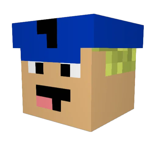 Espo08 Minecraft avatar head, 3D render