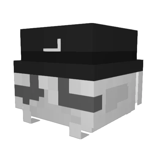 Esponja Minecraft avatar head, 3D render
