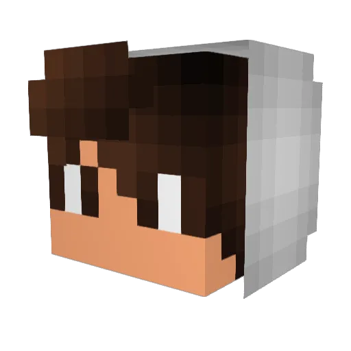 Esporlasito Minecraft avatar head, 3D render