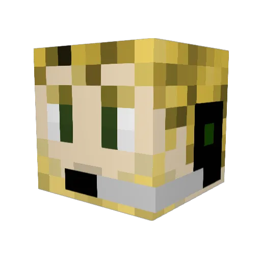 EspressoWizard Minecraft avatar head, 3D render