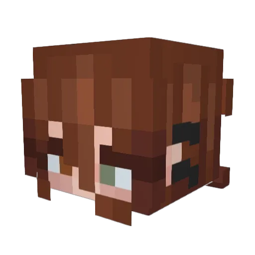 Esprubi Minecraft avatar head, 3D render
