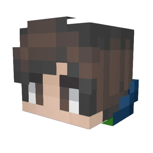 Esquared24 Minecraft avatar head, 3D render