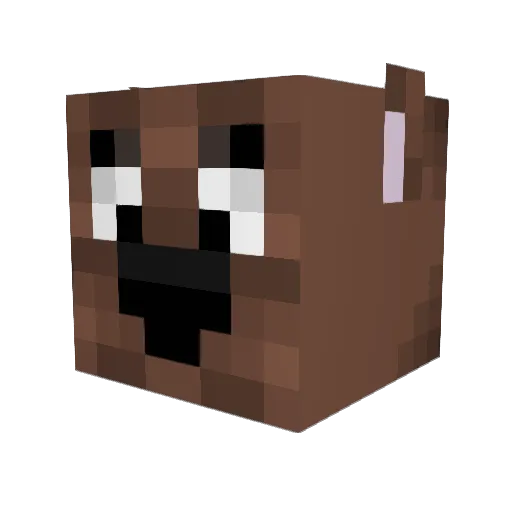 Esquared3211 Minecraft avatar head, 3D render