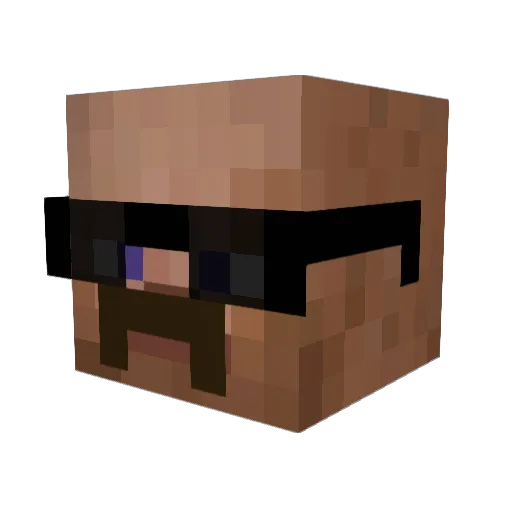 EsqueletoWither Minecraft avatar head, 3D render