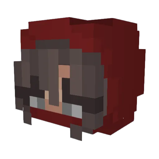 Esraeslem Minecraft avatar head, 3D render