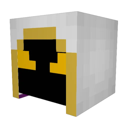 Esrah Minecraft avatar head, 3D render
