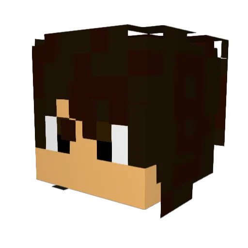 Esraxos Minecraft avatar head, 3D render
